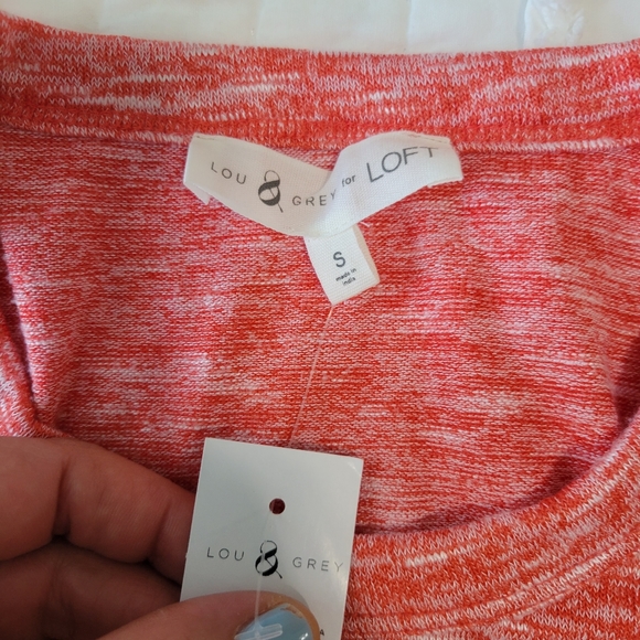 Lou & Grey Coral Orange Spacedyed Tiered Maxi Dress NWT Sleeveless Stretch - Picture 10 of 16